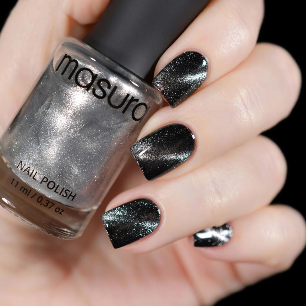 Магнитный лак для ногтей MASURA Белая Кошка, 11 мл - превью